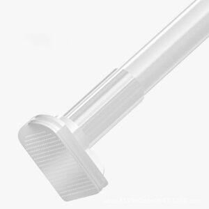 Verstellbare Edelstahlteleskopstange ohne Bohren 70-410cm, Kleiderstange für Badewanne und Dusche (Weiß, 260-310cm) Ve
