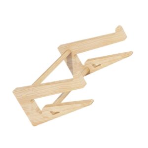 FUNNETOYU Hohe Einsatzfläche für Laptops | Ergonomischer Notebook-Ständer aus Holz | Hochwertige Höhenverstellbarkeit f