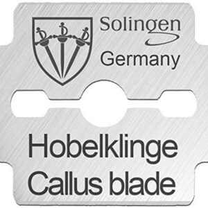 DREI SCHWERTER Hornhauthobel - Klingen, Ersatzklingen 100 (10x10) Stück - Professioneller Ersatz für Solingen-Klingen -