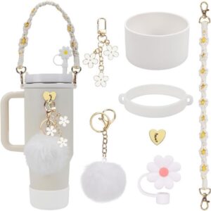 TOEECY Stanley Cup Zubehör Set von 7 Stücken (Weiß)
