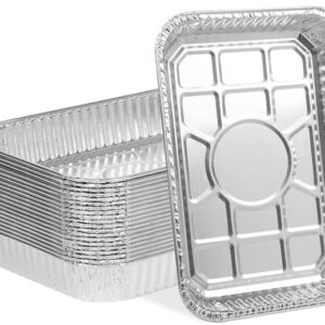 WDTGJRIP 20 Stück Abtropfschalen für Weber Grillzubehör, Spirit, Genesis, Traveler, Q-Serie, 19,1 x 11,4 cm - Einweg-Alu