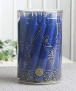 CandleCorner Premium-Baumkerzen Trend (20er Dose) für Zuhause, Relaxation und Dekoration Marine-blau
