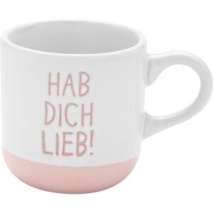 GRUSS & CO Espressotasse HDL Tasse aus Steinzeug, 10 cl, Geschenk für Freunde und Geliebte | 73938