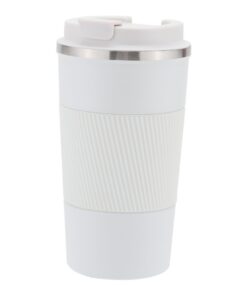 GOOFIT Isolierter Kaffeebecher, Doppelwandiger Thermischer Reisebecher, 500ML, Weiß