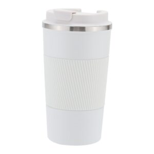 GOOFIT Isolierter Kaffeebecher, Doppelwandiger Thermischer Reisebecher, 500ML, Weiß