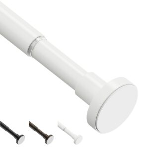 WELDUN Teleskopstange ohne Bohren für Badezimmer und Kleiderschrank - Φ25mm Spannstange 48-67CM Weiss - Ideal für Fenste