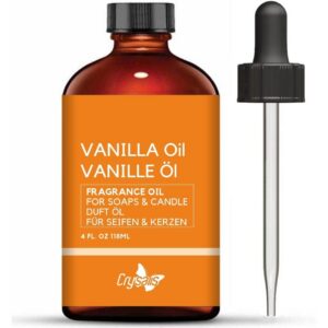 Crysalis Vanilla Fragrance Oil für Kerzenmachen, Seife, Wax Melts & Diffuser – Dauerhafter Duft – 4 oz / 118 ml Crysal