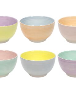 Cookinglife Pastel Harmony Suppenschalen 6-teilig 14 cm | pastellfarbene Keramik | spülmaschinenfest mikrowellenfest bac