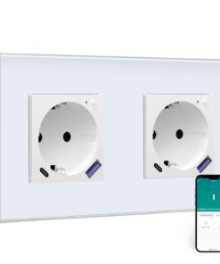 BSEED ZigBee Steckdose mit USB C 20W Schnellladegerät für Smart Homes - Mit Strommessung und Alexa Kompatibilität - Weiß