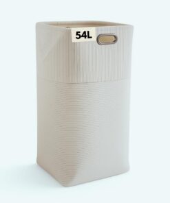 Wäschesack 54L Cord - Schmaler Wäschesammler für Schmutzwäsche, perfekt für Ordnung im Bad & Kinderzimmer (Beige) Wäsc