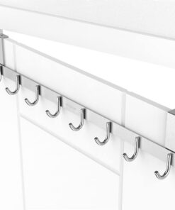 Ecooe Türgarderobe Edelstahl 304 Hakenleiste Abnehmbar, für große Garderoben, ohne Bohren notwendig, bis zu 2cm Falzstär
