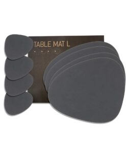 Lind DNA Geschenkset Curve L Anthrazit Tischsets & Glasuntersetzer