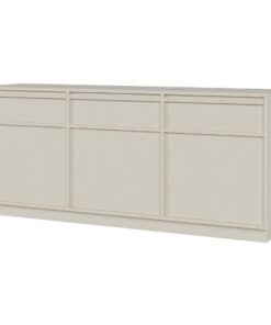 Selsey Sandbeige Kommode Evo 68,6x154 cm - Minimalistisches Design & Schränke & Schubladen - Mattes Finish & Push-to-Ope