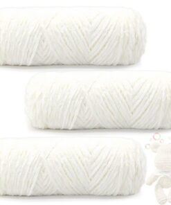 Maxee Weich Babywolle Häkelgarn - Für Snuggly Kleider & Haube - 300g | Samt Velvet Wolle Chenille Garn von Maxee - Perf