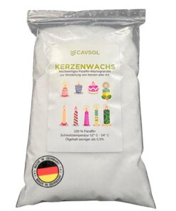 Kerzenwachs Granulat - Paraffin Wachsgranulat - für Hobby Kerzenmacher - Made in Germany - CAVSGL Kerzenwachs Granulat