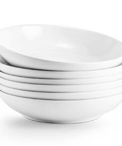 Jassceram Pastateller 6er Set 21,5cm 1100ml - Für Pasta Salat Suppe, Spülmaschinenfest Mikrowellensicher