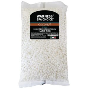 Waxness Spa Choice Kolophoniumfrei Hartwachsperlen Multidirektional Kokosnuss 1 kg - Multifunktional für Profi und Zuhau