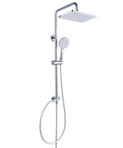 YEAUPE PRO Duschsystem ohne Armatur, Chrom-Edelstahl Duschset - Ideal für Bademangelbehebung, 30x20cm Quadratischer Rege