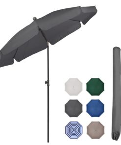 Sekey Sonnenschirm Balkon 200cm mit Schutzhülle für Balkon und Garten UV-Schutz UPF 50+Global Recycled Standard