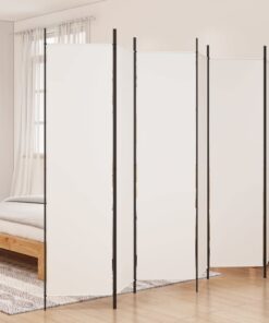 Raumtrenner Paravent 6-teilig Weiss 300x200 cm Faltbar | Sichtschutz Paravent 6-teilig Raumteiler Weiss 300x200 cm Falt