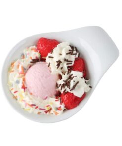 Holst Porzellan Eis- & Dessertschale mit Henkel 14 cm 0,15 l weiß - 6er Set