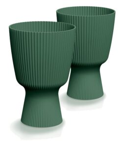 Tymar Waldgrüner Blumentopf 15 cm 2er Pack Runde Form