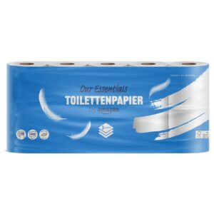 Amazon Toilettenpapier, 3-Lagig, FSC-Zertifiziert für Familie und Freunde im Haus und Büro, 200 Blätter pro Rolle, 10 Ro