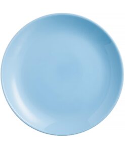 Dajar Hartglas Dessertteller, Light Blue, 19cm, für Diwali, Luminarc, Glaskeramd Rosettenteller, 19cm, Diwali-Light Blue