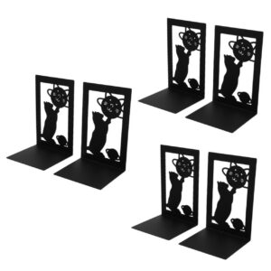 DIYEAH Cool Buchstützen Für Schreibtisch Und Bücherregal - 2 Stück Eisen Black 2 Stück * 3