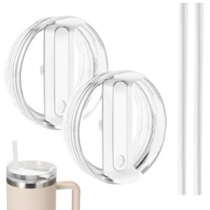 2 Stücke Ersatzdeckel für Stanley 40oz Becher,Transparent, Wiederverwendbar, Auslaufsicher und Staubdicht