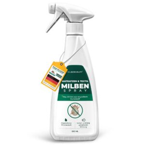 Silberkraft Milbenspray für Matratzen und Polster 500ml - Naturinspirierter Milbenschutz mit Geraniol, Hausstaubmilben b
