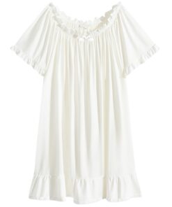 Nachthemd Damen Langarm Niedlich Einfarbig Familien Weihnachts-Set Pyjama Heimkleid