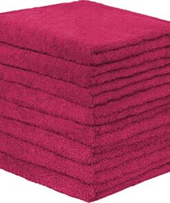 8er Pack Frottier‑Handtücher – 100% Baumwolle, 50×100 cm, Bordeaux
