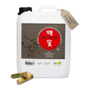 DIMIKRO Bio-Qualität-Melasse aus Deutschland - hoher Zuckeranteil für effektive Mikroorganismen oder Tierfutter (5 Liter