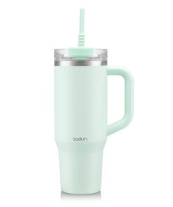 BODUM Travel Mug Tumbler 1,2 L Baby Blue - Metallflasche für kalte Getränke und heißen Kaffee - Spülmaschinengeeignet -
