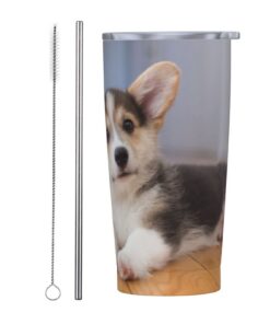 ANGYANG Pembroke Welsh Corgi Vacuum Travel Becher 20 Oz Wasserflasche Edelstahl Tumbler Kaffeetasse für Liebhaber von Hu