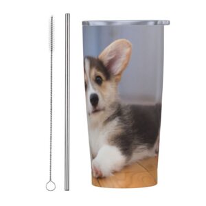 ANGYANG Pembroke Welsh Corgi Vacuum Travel Becher 20 Oz Wasserflasche Edelstahl Tumbler Kaffeetasse für Liebhaber von Hu