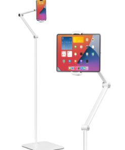 Viozon Tablet Bodenständer, verstellbare Höhe und stabile Basis von 4KG, für iPad 1|9, iPhone und Android, ideal für Bür