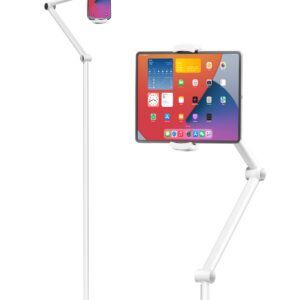 Viozon Tablet Bodenständer, verstellbare Höhe und stabile Basis von 4KG, für iPad 1|9, iPhone und Android, ideal für Bür