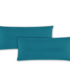 Class Home Collection Kissenbezug 40x80 Baumwolle – Weiche Kissenhüllen für Sofa & Bett im 2er Set – Petrol – Kissenbezü