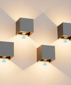 Klighten 12W Außenlampe mit Bewegungsmelder für Garten und Innenbereiche Dunkelgrau 3000K IP65