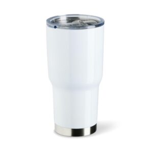 Sublimationsrohling Edelstahl Thermobecher Weiss 880ml Doppelwandig mit Deckel, Perfekter Geschenkidee und Werbegeschenk