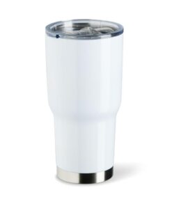 Sublimationsrohling Edelstahl Thermobecher Weiss 880ml Doppelwandig mit Deckel, Perfekter Geschenkidee und Werbegeschenk