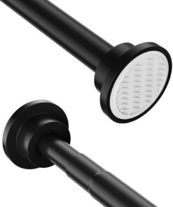 ONPIRA Duschvorhangstange Teleskopstange, Schwarz, 55-90cm, 3 Farben und 5 Längen zum choosing, ohne Bohren