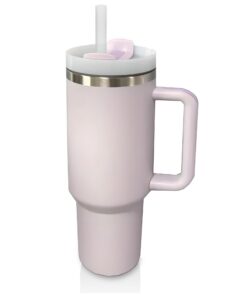 YuanDiann Doppelwandiger Edelstahl Vakuum Isolierbecher Kaffeebecher to Go Pandan Lila 850ml Thermobecher
