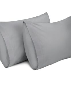 Lirex 100% Baumwolle Kissenbezüge 40 x 80 cm - Anthrazit - Hypoallergen - Oeko-TEX Zertifiziert - Dunkelgrau OEKO-TEX ST