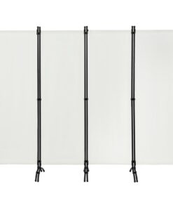 WOLTU Raumteiler freistehend 4-teilig 224x182 cm, Sichtschutzwand Outdoor, Balkon Terrasse Garten, Creme