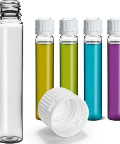 Tuuters PET-Reagenzgläser mit Schraubverschluss – 10 Stück × 25ml, 111x21mm, ideal für Liköre & Gastgeschenke – 10x25ml