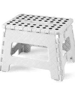 PandaEar Kinder Tritthocker 19,1 cm Höhe - Zusammenklappbar, Leicht & Stabil, Weiß