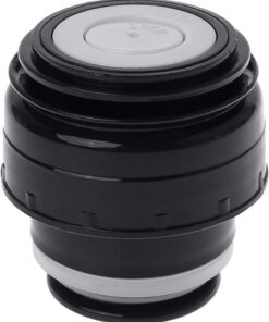 Schwarzer universal-reiserfähriger Vakuumflaschen-Deckel für Edelstahlthermos, isolierter Thermoszubehör mit Tassenausla